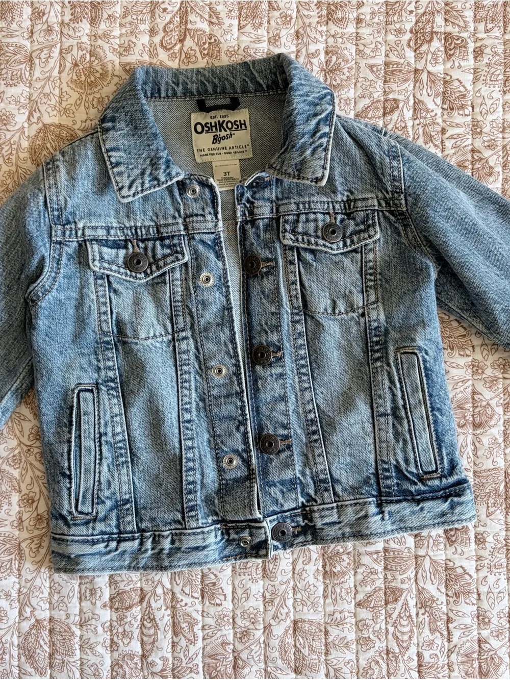 OshKosh B'gosh Light Blue Kids Denim Jacket - 3T